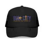 Copy of Copy of Copy of Copy of Durham Heart Flag - Trucker Hat — Embroidered Foam Mesh Cap