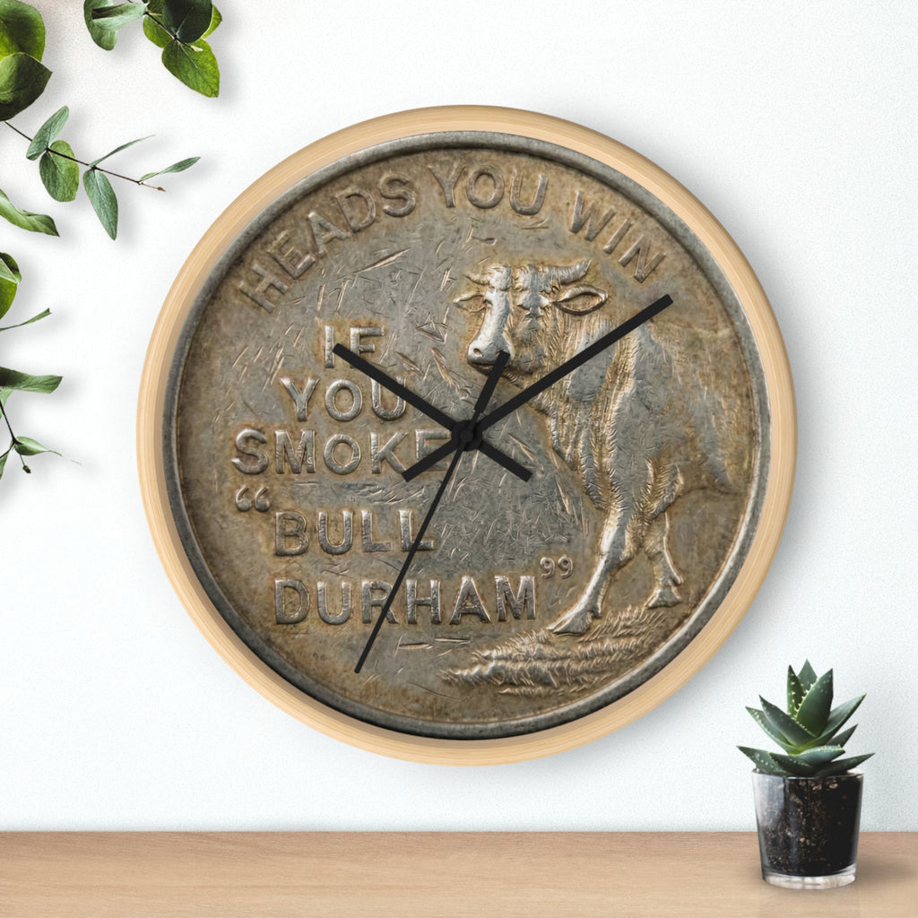BCS20 - Bull City Tobacco Vintage Token Clock Lucky Strike "Heads"