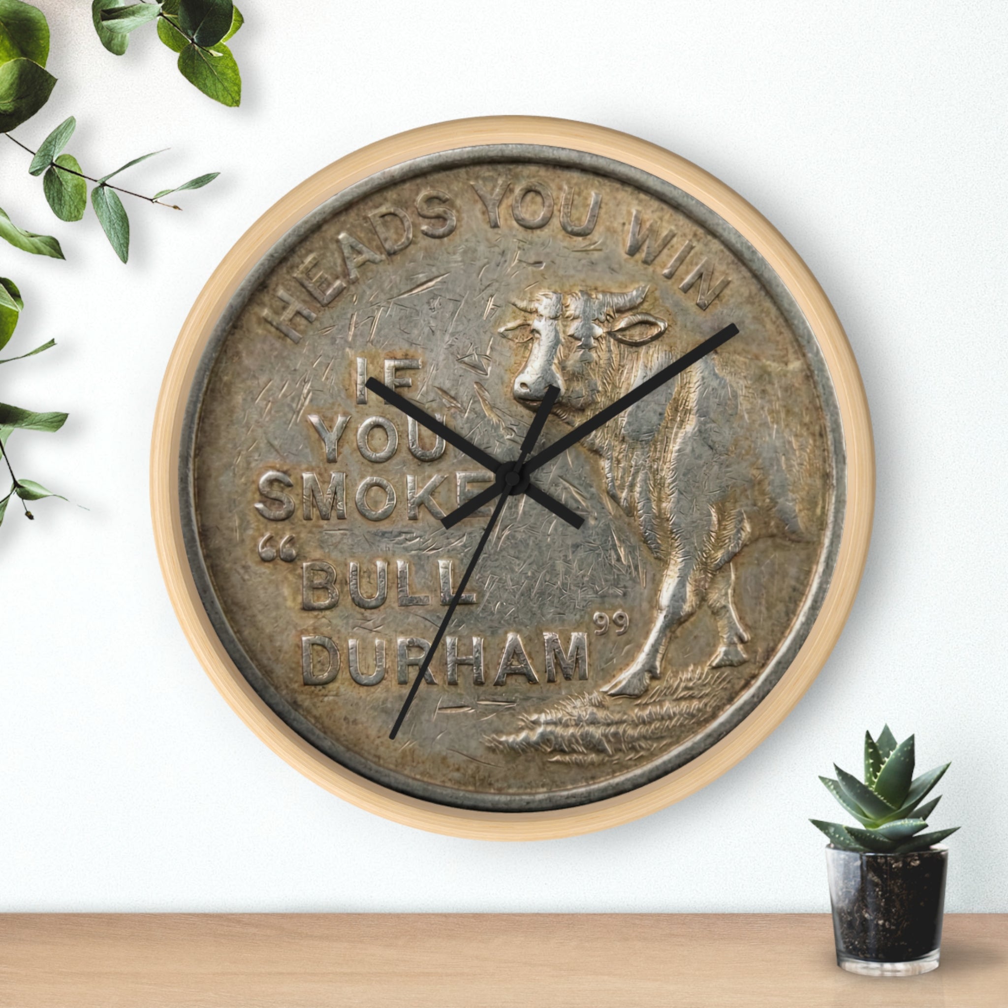 BCS20 - Bull City Tobacco Vintage Token Clock Lucky Strike "Heads"