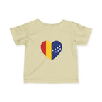 Infant Tee — Heart Flag Design (Romania & EU Stars)