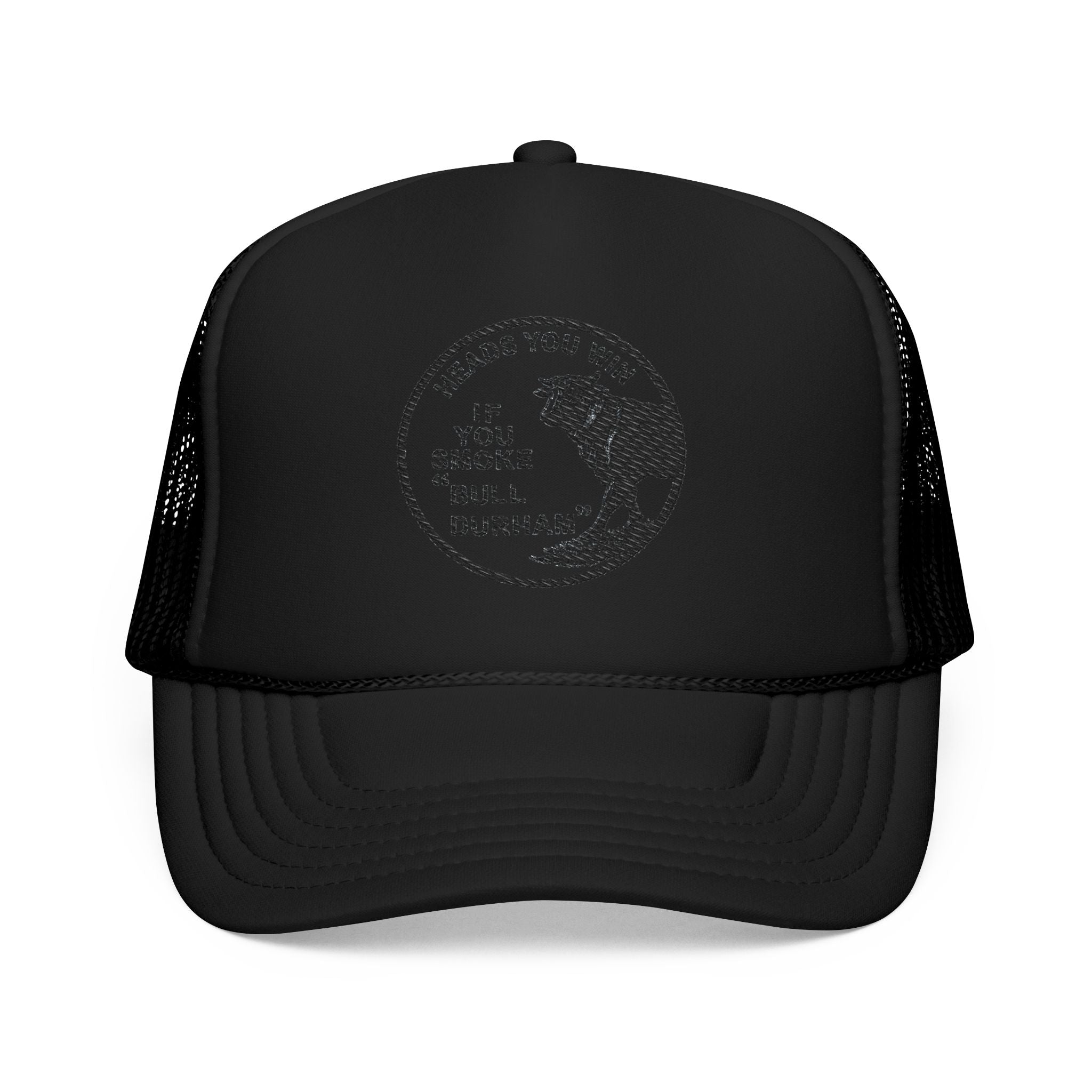 Copy of Durham Heart Flag - Trucker Hat — Embroidered Foam Mesh Cap