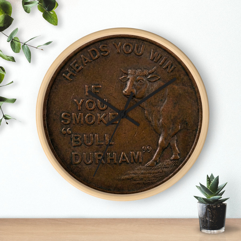 BCS18 - Durham Coin "Heads" Wall Clock